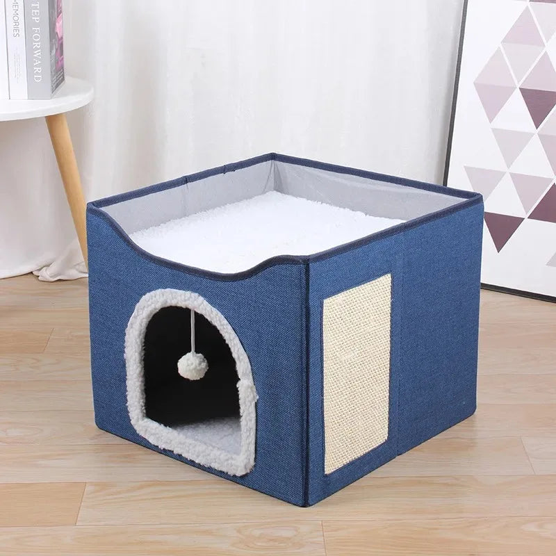 Cats Bed for Winter Halloween Houses Warm Accessory Beds Cushions Pet Accessories Dog Mat Goods All Basket Things Habitats House