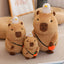 Capybara Plush Toy Simulation Capibara Cosplay Unicorn Dinosaur Dress Boba Bread Fruit Food Decor Birds Bubble Stuffed Animals