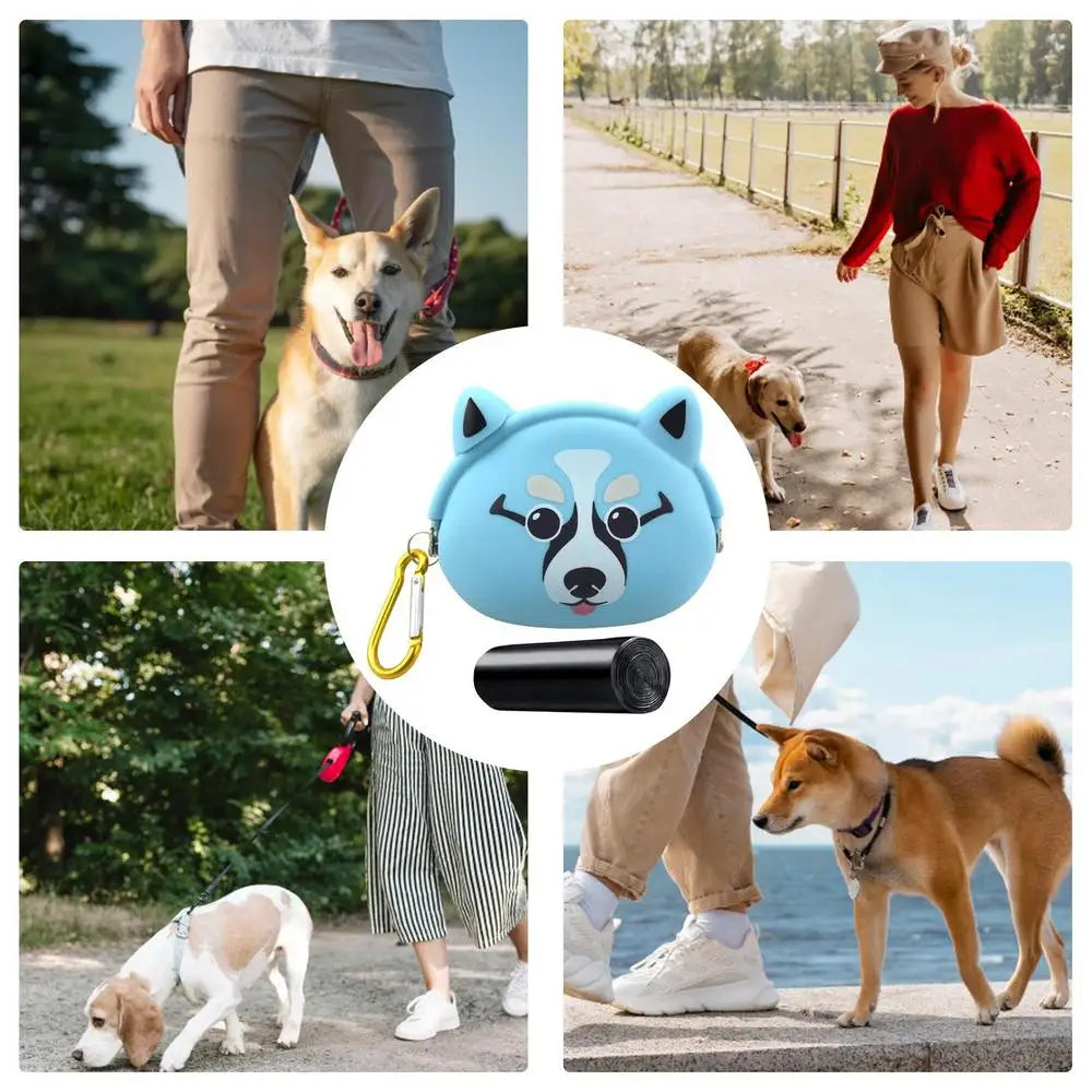 Dog Treat Pouch Silicone Pet Snack Pouch Portable Pet Training Container Pet Poop Bag Dispenser Treat Storage Bag Dogs For Pet