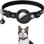 Pet cats AirTag PU Anti Loss Collar  Breakaway Reflective Strips Adjustable Kitten Collar Waterproof  cat collar accessories