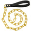 Chain Dog Leash Chew Proof, Metal Slip Chain Dog Leash with PU Handle, Heavy Duty Leashes for Medium Large Dogs Training Walking