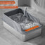 Cross-Border Oversized Stainless Steel Litter Box Top-In Anti-Take-Out Anti-Splash Cat Toilet Easy Clean Semi-Closed Pet Kitties
