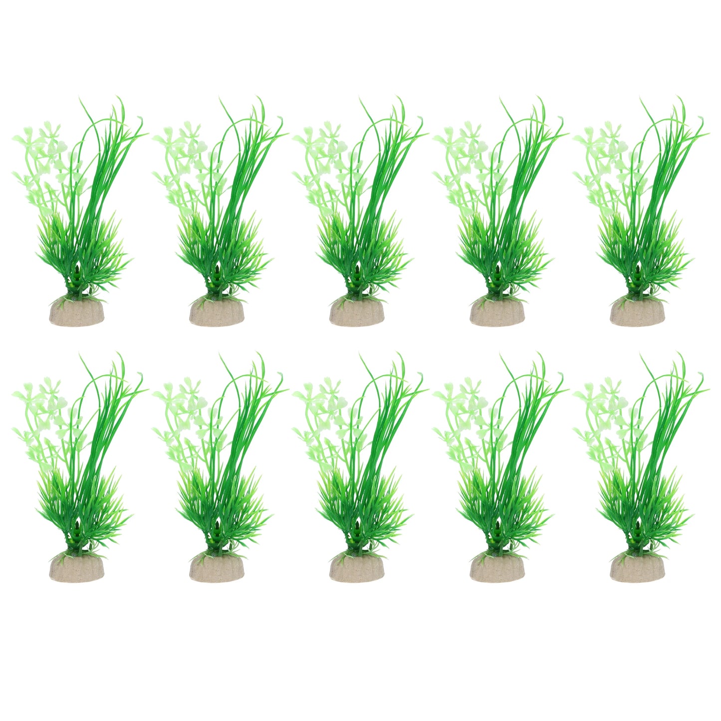 UXCELL 10/20 Pcs Aquarium Artificial Plastic Plants Water Weeds Ornament Fish Tank Plant Flower Grass Decoration Accessories