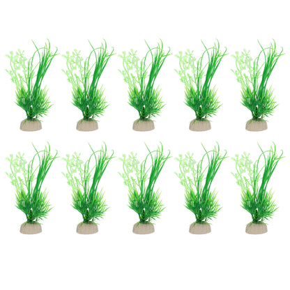 UXCELL 10/20 Pcs Aquarium Artificial Plastic Plants Water Weeds Ornament Fish Tank Plant Flower Grass Decoration Accessories
