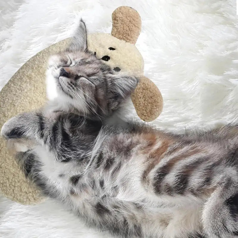 Pet Dog Dog Cat Pillow Protects Cervical Spine Deep Sleep U-Shaped Pillow Kitten Puppy Pillow Half Moon Calming Toy