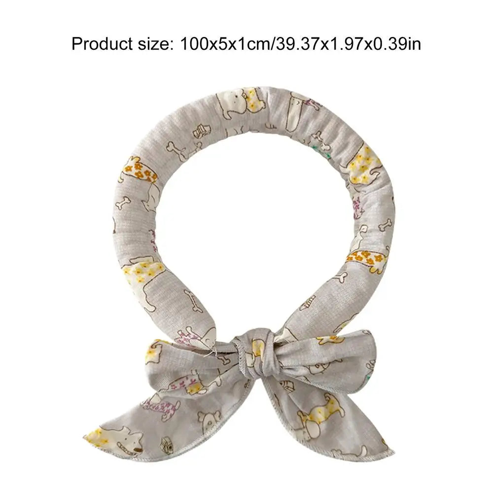Pet Cooling Collar Bow Tie Dogs Cats Instant Cooling Neck Waring Reusable Instant Cooling Bandanas Dog Cooling Neck Wraps