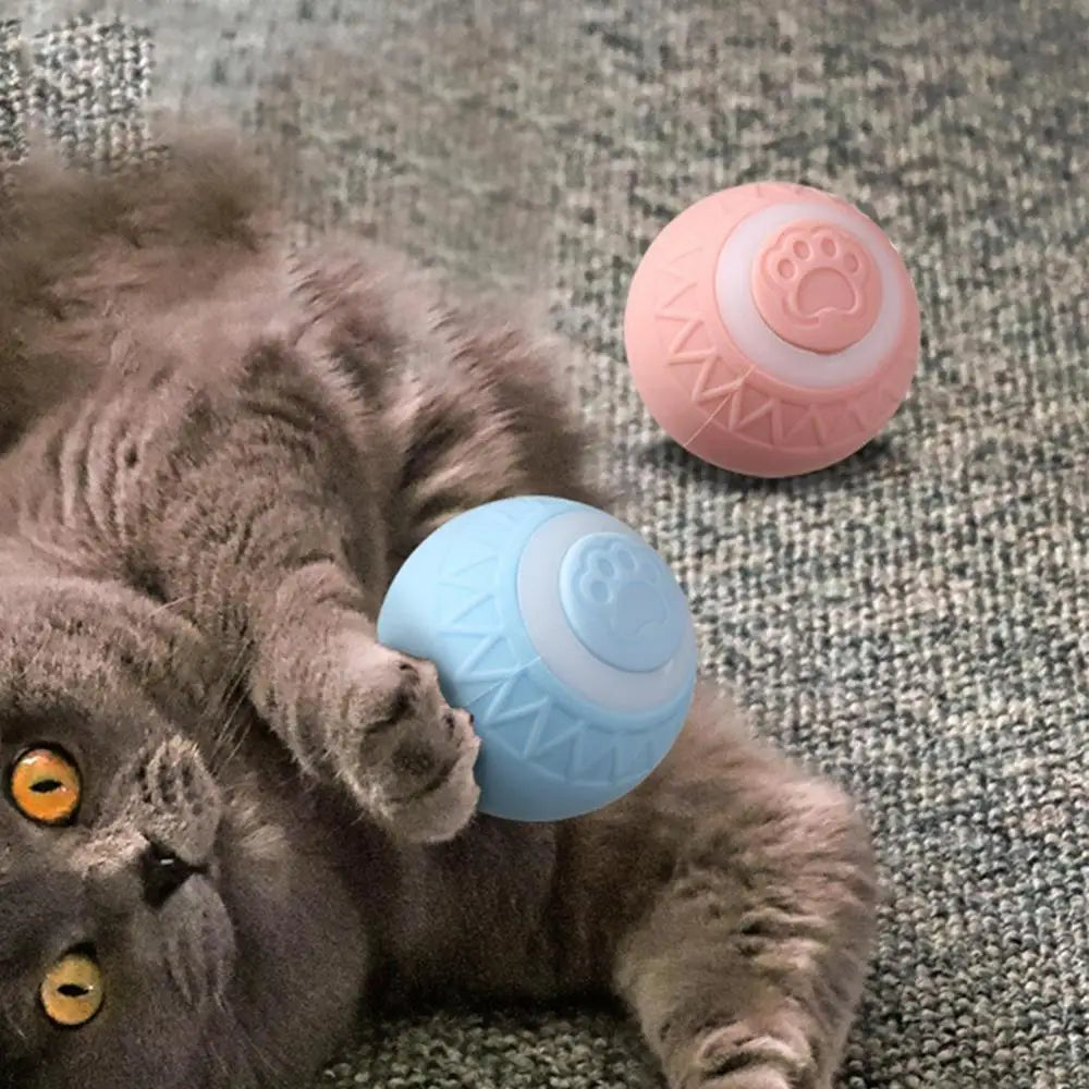 Cat Interactive Ball Intelligent Sensing Rolling Ball Toys Automatic Rolling Magic Ball Toy Rotating Ball Cat Game Accessories