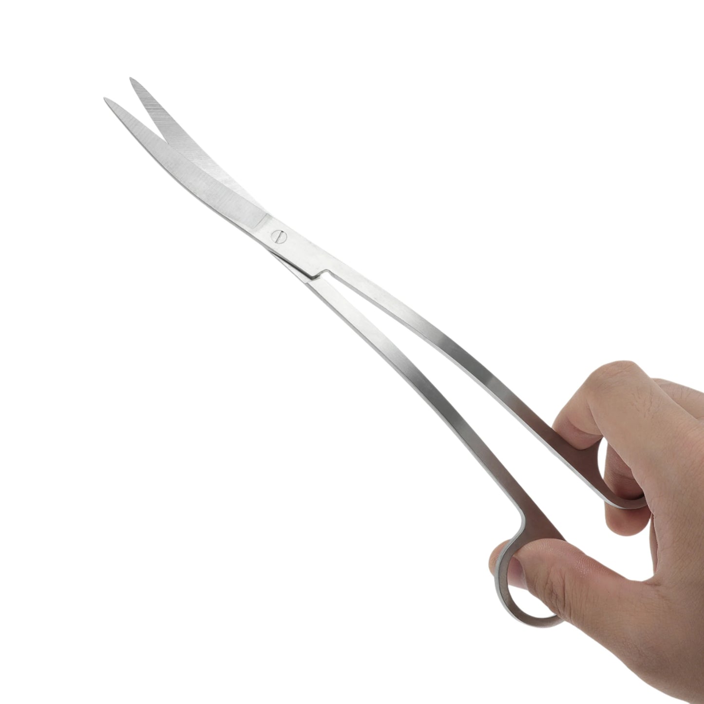 UXCELL 25cm Stainless Steel Aquarium Scissors Polished Grip Aquascapes Essential Silver Tone Aquarium Cleaning Tools