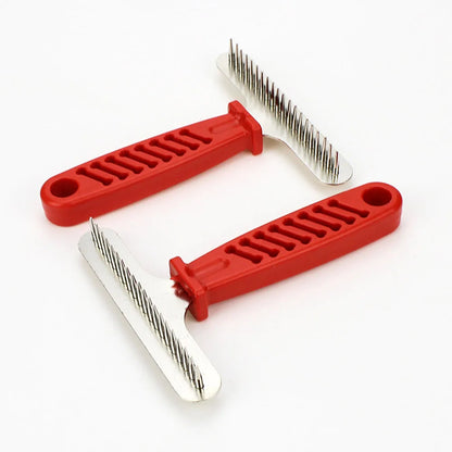Dog Rake Deshedding Dematting Brush Comb Undercoat Rake for Dogs Cats Short Long Hair Pet Brushes Shedding with Double Row Pins