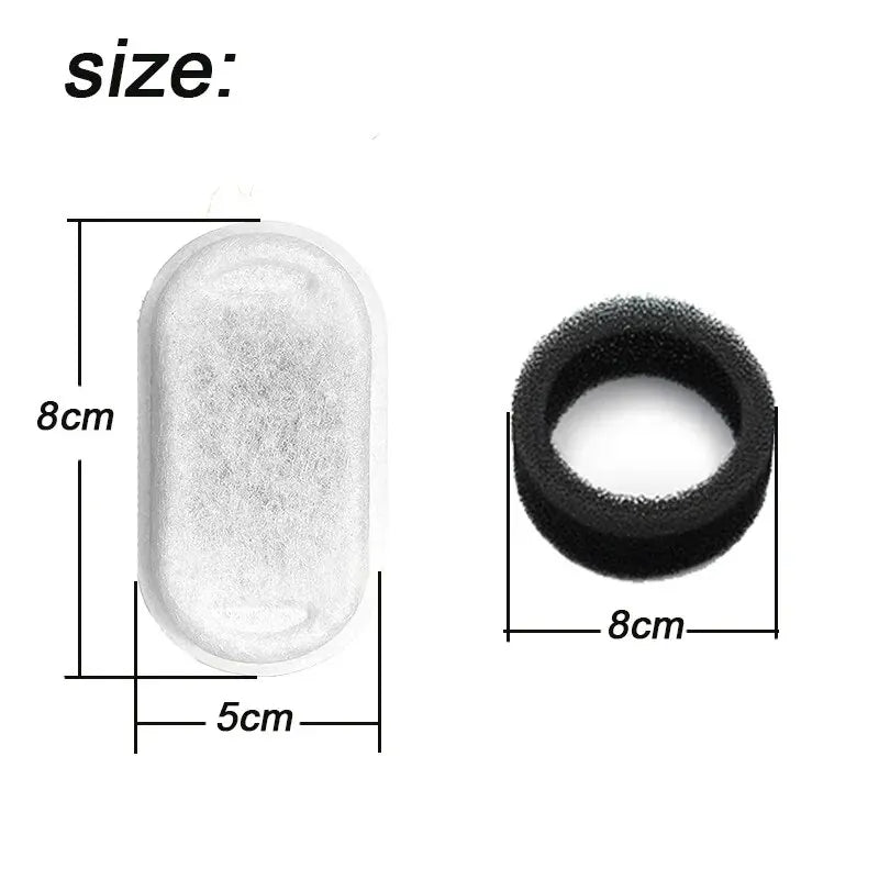 Activated Carbon Sponges Filters Replacement Filters Cat Water Fountain Filters Element for Stainless Steel Cat Water Fountain