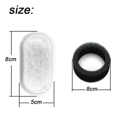 Activated Carbon Sponges Filters Replacement Filters Cat Water Fountain Filters Element for Stainless Steel Cat Water Fountain