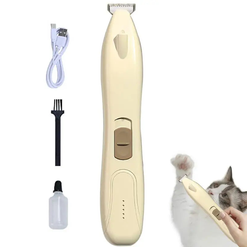 Rechargeable Dog Paw Trimmer Dog Paw Grooming Low Noise Cordless Dog Grooming Kit 2 Speed Pet Hair Shaver For Paws Beauty Tool