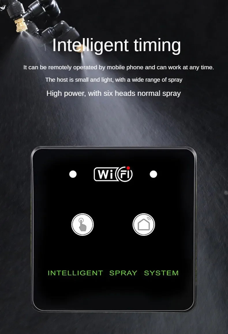 WiFi Control Intelligent Reptile Spray Humidifier Timer Automatic Mist Rainforest Timing Spray System Kit Irrigation Sprinkler