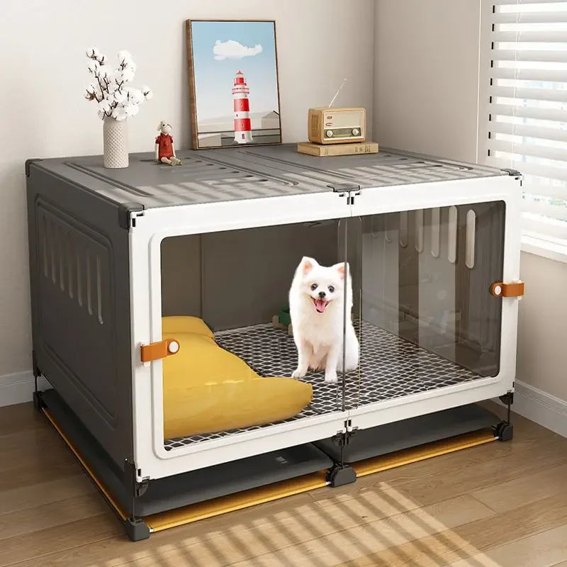 Dog Cage Small Dog Home Indoor Kennel Toilet Integrated Dog Fence Medium Dog Teddy Bigbear Dog Cage