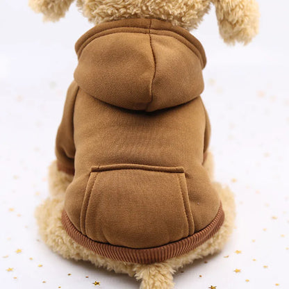 Winter Pet Doggy Clothing Leisure Small Dogs Hoodies Coat for Puppy Soft Warm Cat Dog Sweater Sweatshirt Teddy Chihuahua Clothes