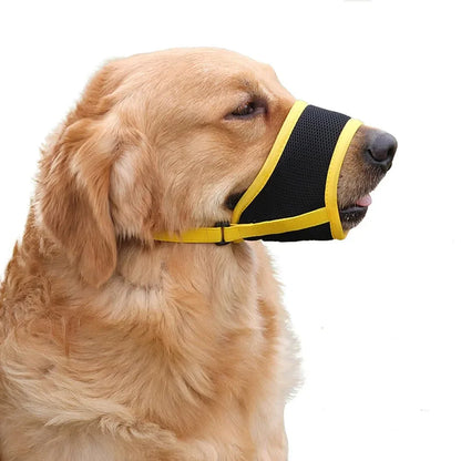 Adjustable Anti Bark Bite Mesh Muzzle for Dogs Pet Mouth Muzzle Stop Chewing for Puppies Nylon Belt Dog Accessories Pet Products
