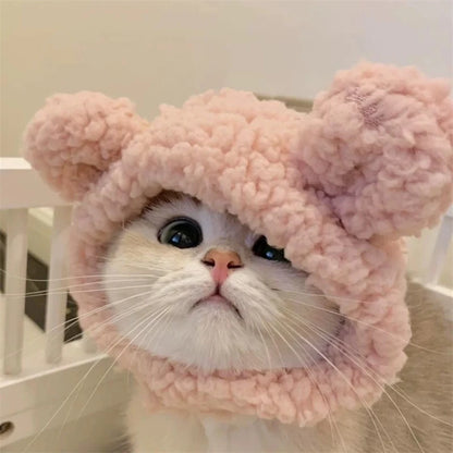 Personalized Animal Small Dog Hat Warm New Year Cosplay Accessories for Cats Snapper Bear French Bulldog Pet Supplies Head Gear
