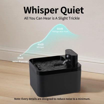 2.2L Cat Water Fountain Battery Operated Automatic Pet Water Fountain with Motion Sensor Dog Water Dispenser Cat Accessories