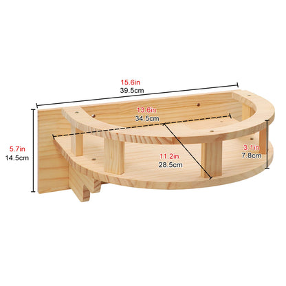 Wall Mounted Cat Shelves Wood Cat Lookout Climbing Shelf Kitten Wall Climbing Tree Furniture Four Step Stair Indoor Cat Hammock