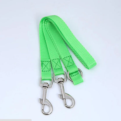 WALK 2 Two DOGS Leash Double Twin Lead Walking Leash Two Pets Cats Dual Couple Dog Leashes Nylon V Shape Leash Pet Accessories