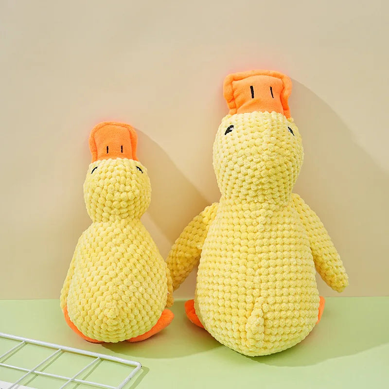Dog toy plush companion sleeping duck bite resistant grinding sound making toy small and medium-sized dog pet relaxation tool
