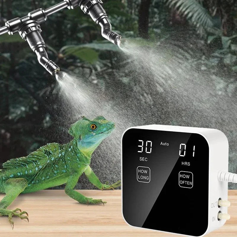 Automatic Rainforest Timing Spray System Reptile Intelligent Fogger Humidifier Spray Terrariums Mist Garden Plants Irrigation