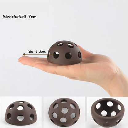 1pcs Ceramic House For Aquarium Fish Shrimps Spawn Shelter Breed House Pottery Scorpion House Canister Simulation Stone Ornament