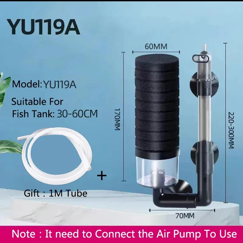 Aquarium Spong Filter for Aquarium Fish Tank Air Pump Skimmer Biochemical Sponge Filter Aquarium Bio Filters Filtro Aquario New