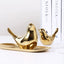 Gold Ceramic Bird Figurines Home Decoration Accessories Golden Bird Figures Fashion Wedding Ornaments Room Decor