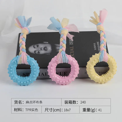Dog Rope Toy Dog Toys Bite Teeth Resistant Pet Cotton Rope Toy Ball Puppy Golden Retriever Teddy Training Dog Bite Ball Supplies