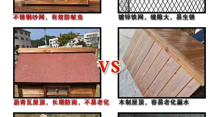 Rural Kennel Outdoor Kennel Rainproof Waterproof Rural Outdoor Kennel Courtyard Pet Small House Villa Four Seasons Pass