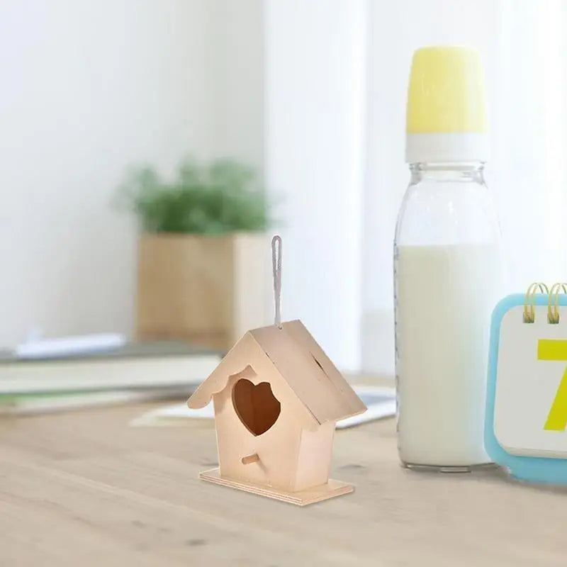 Wooden Bird House Nest Handmade Ecofriendly Bird Nest Cage Outdoor Birdhouse Garden Yard Hanging Decoration Crafts Dropshipping