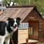 Large dog kennel Solid wood dog house Rainproof waterproof Four Seasons dog cage   Pet kennel Kennel