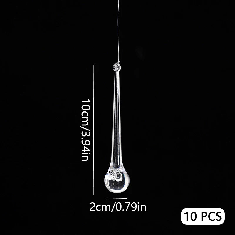 10Pcs Transparent Acrylic Hummingbird Hanging Ornaments Crystal Bird Pendants Wedding Party Living Room Home Ceiling Decorations