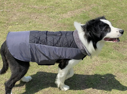 Warm Fleece Collar Dog Coat Jacket Double-Sided Winter Dog Coat Waterproof Puppy Clothing For Small Medium & Large Dogs Supplies