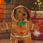 Gingerbread Man Dog Costume Soft Puppy Costume Hoodie Christmas Puppy Gingerbread Transformation Clothes For Cats Dogs