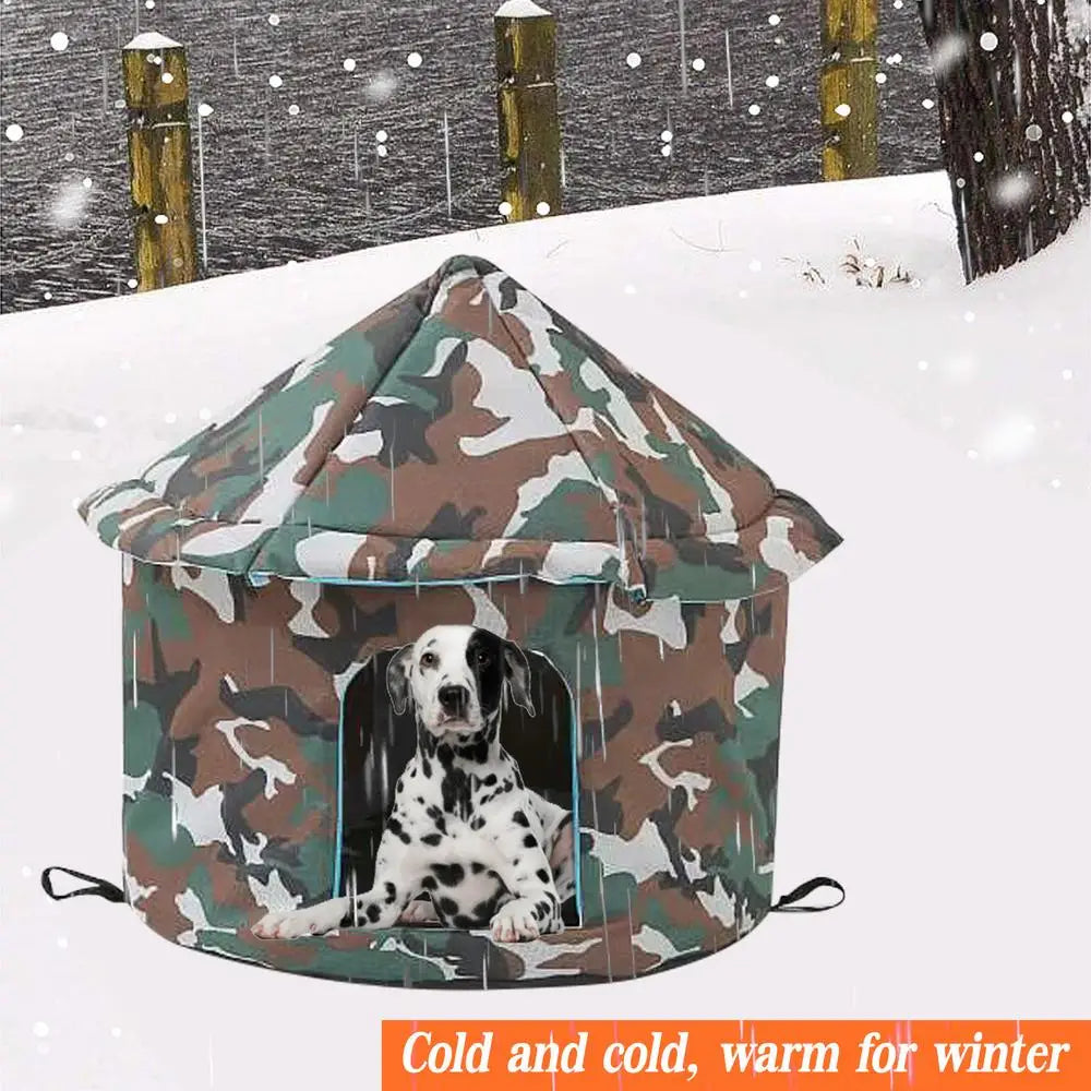 Cat House Dog Nest Waterproof Outdoor Winter Warm Pet Cave Insulated Outside Cat House Home Foldable and Washable Pet House