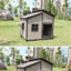 Solid Wooden Dog House Outdoor Double Top Outdoor Dog Crate Rainproof Golden Retriever Crate Extra Large Universal Dog House