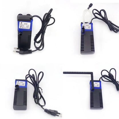 4W Mini Submersible Aquarium Filter Fish Tank Internal Filter Pump Water Flow Circulation Add Oxygen For Fish Turtle Tank Supply