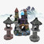 Resin Artificial Fish Tank Ancient Castle Decoration Aquarium Rock Cave Building Decoration Aquatic Landscaping Ornament Decor