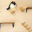 Wall Mounted Cat Hammock Moon Shaped Wooden Ladder Scratching Post Wall Pet Furniture for Cat Playing and Sleeping