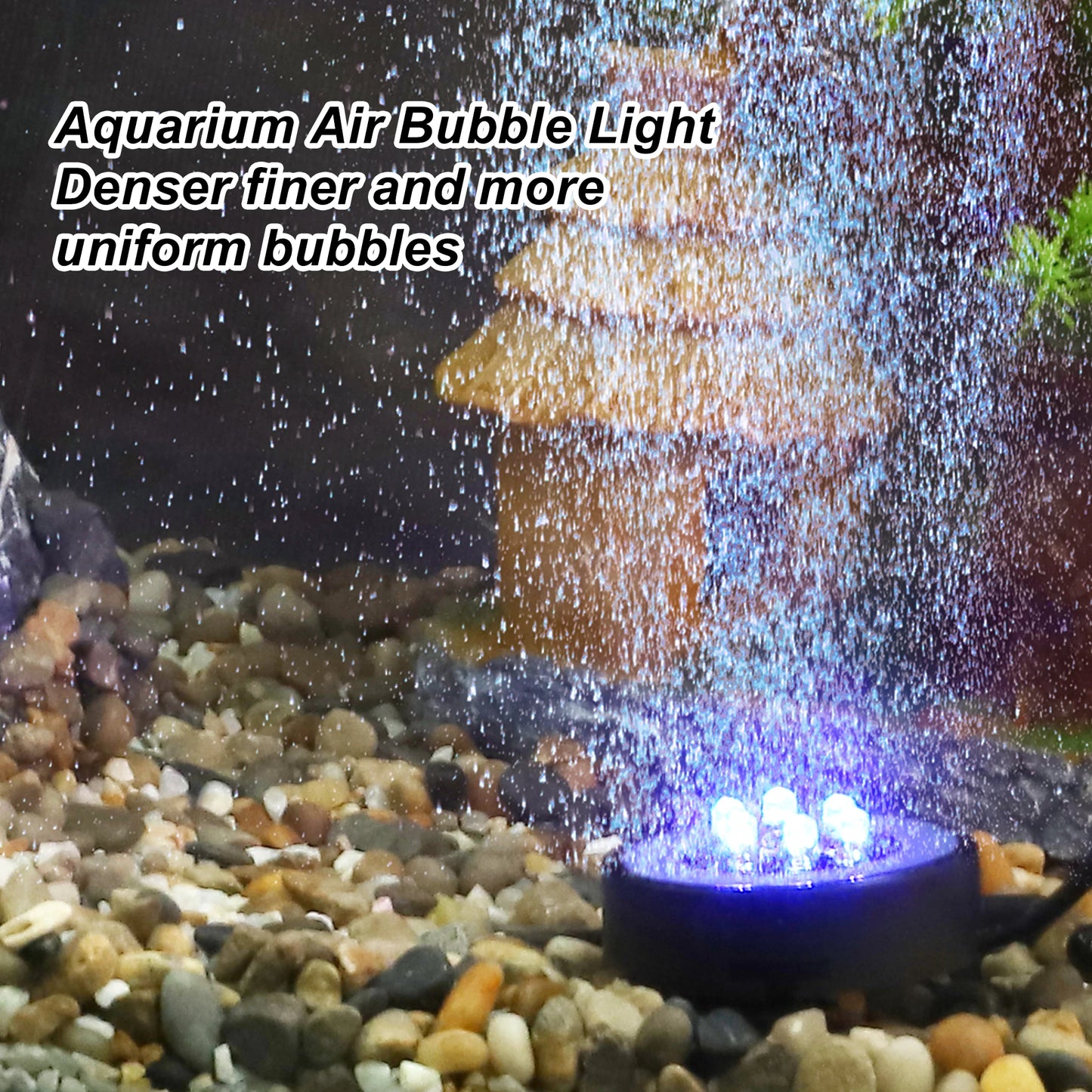 UXCELL LED Aquarium Air Bubble Light 6 Lamp Beads 16 Color Fish Tank Light  1 Set  Fish and Aquatic Pet Supplies