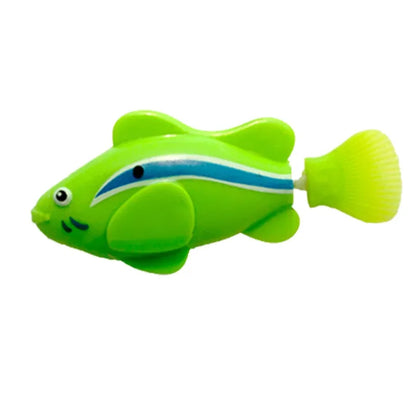 Pet Cat Toy LED Interactive Swimming Robot Fish Toy for Cat Glowing Electric Fish Toy to Stimulate Pet's Hunter Instincts