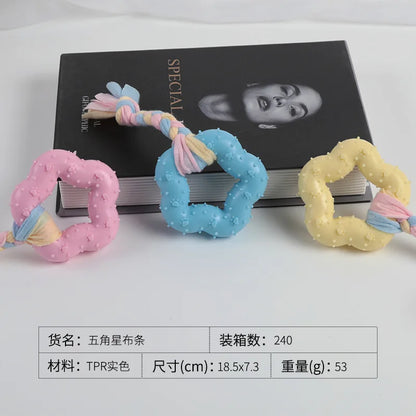 Dog Rope Toy Dog Toys Bite Teeth Resistant Pet Cotton Rope Toy Ball Puppy Golden Retriever Teddy Training Dog Bite Ball Supplies