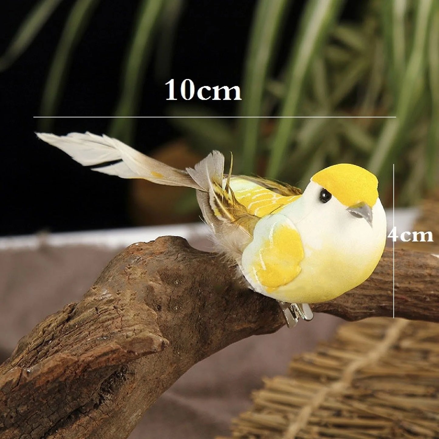 6PCS 10CM Simulation Birds Artificial Sparrow Statue Desktop Miniatures Foam Ornament For Household DIY Decoraction Children Toy