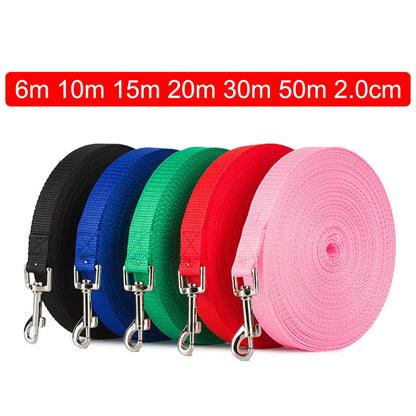 Long Dog Training Leash Tracking Line Puppy Obedience Recall Training Agility Lead 10m 20m 30m 50m Leash for Play Camp Backyard