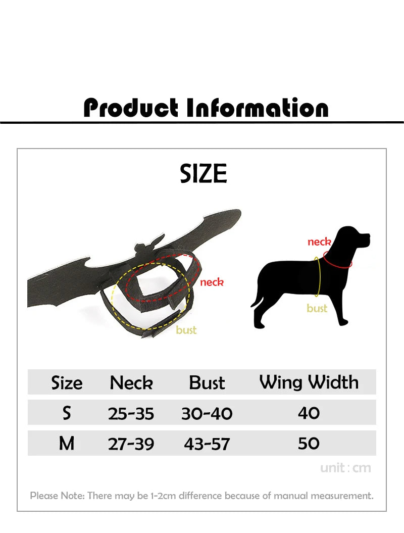 Creative Halloween Pet Clothes for Cat Transformation Harness Funny Bat Wings Small Medium Dogs Costume Accessories Puppy Chest