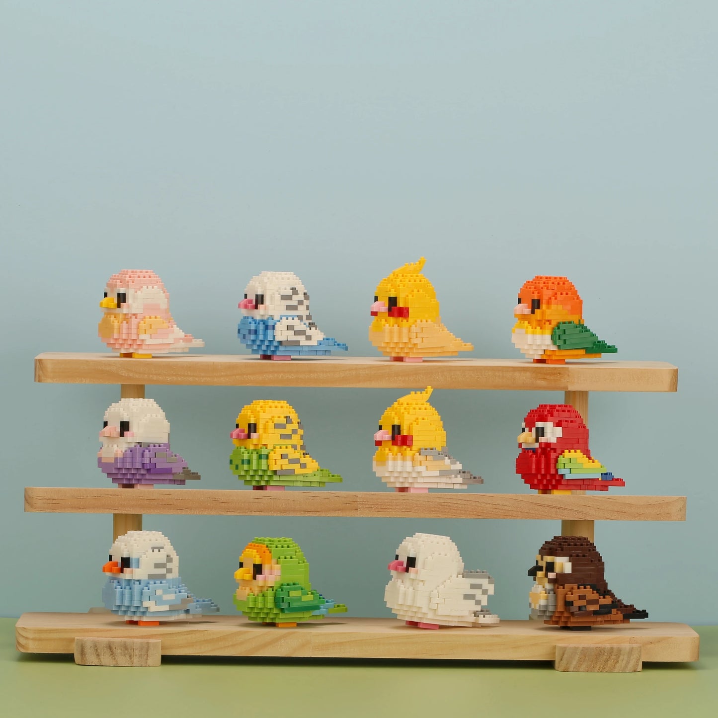 Moe Bird series building block toys assembly, table ornaments, children's educational toys, suitable for boys and girls Christma