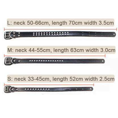 Unisex Studded Dog Collar Adjustable PU Leather Collars for Medium and Large Dogs Pet Necklace for Doberman Big Dogs Products