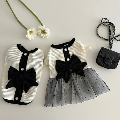 Summer Puppy Clothes Luxury Dog Dress Bow Lace Dog Skirt Cotton Dog T Shirt Girls Dog Costume Chihuahua Bichon Clothing Apparel